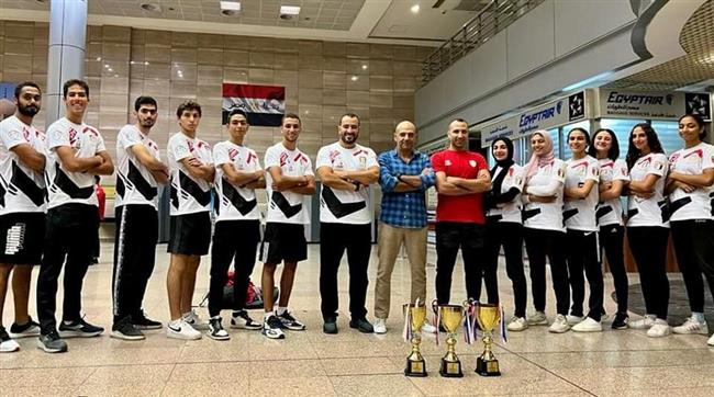 منتخب مصر الأول يصل إلى القاهرة بعد التألق في بطولة لبنان الدولية والبطولة العربية للتايكوندو