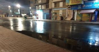 هطول أمطار بمحافظة دمياط واستعدادات مكثفة لرفع المياه من الشوارع