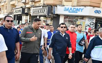   وزير الرياضة ومحافظ الدقهلية يقودان ماراثون للمشي بمشاركة شباب المحافظة