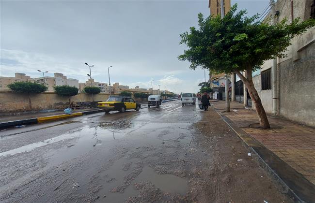 الإسكندرية: أمطار متوسطة مع استمرار شحن وتداول الحاويات بالميناء 