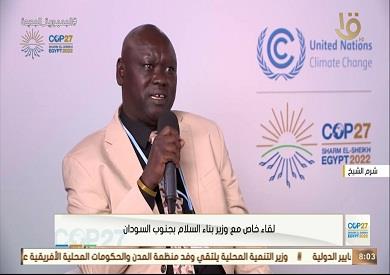 وزير بناء السلام بجنوب السودان: مصر برئاسة السيسي تقوم بدور قيادي في إفريقيا 