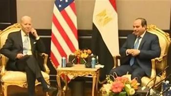 بايدن: نشكر مصر على دورها في القضية الفلسطينية والأزمة الروسية الأوكرانية