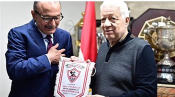   مرتضى منصور يستقبل السفير التركي لدى القاهرة بمقر النادي