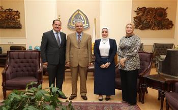 رئيس جامعة الزقازيق يستقبل رئيس قطاع الشئون الثقافية والبعثات بوزارة التعليم العالي 