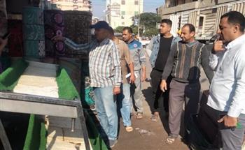 رفع 320 حالة إشغال طريق في نطاق 4 مراكز بالبحيرة
