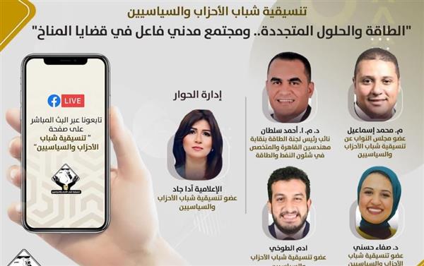 اليوم.. التنسيقية تناقش ملف الطاقة المتجددة ودور المجتمع المدني في قضايا المناخ