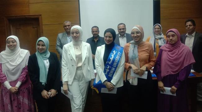 جامعة بنها تكرم الطلاب والطالبات الفائزين فى مسابقة الطالب المثالى