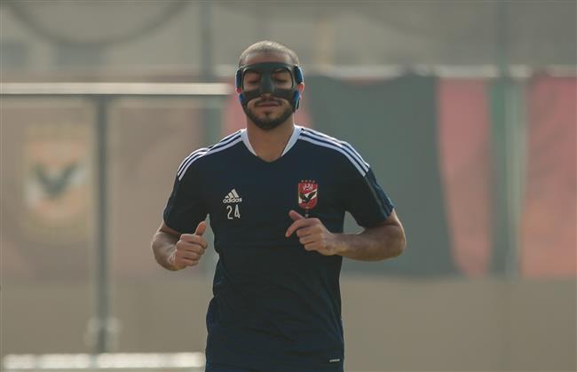 عبدالمنعم يرتدي «واقي الوجه» ويستكمل برنامجه التأهيلي ‏