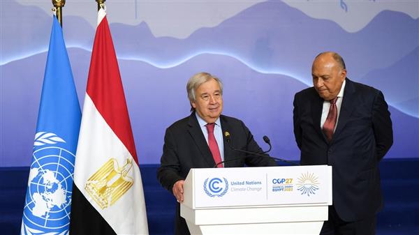أمين عام الأمم المتحدة يعلن الدعم الكامل للرئاسة المصرية لمؤتمر (COP 27)