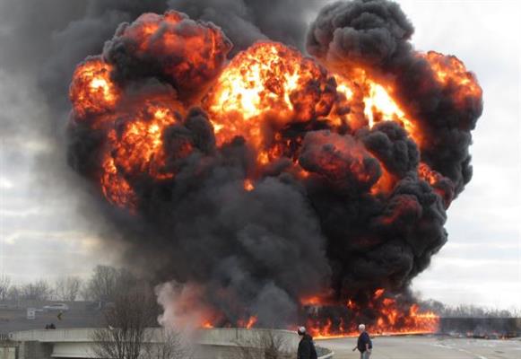 إنفجار خط أنابيب غاز في مقاطعة لينينجراد الروسية