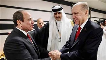   رئاسة الجمهورية : مصافحة الرئيس السيسي مع أردوغان بداية لتطوير العلاقات الثنائية