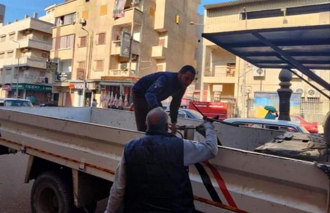 رفع 1154 حالة إشغال طريق مخالف بنطاق 3 مراكز بالبحيرة