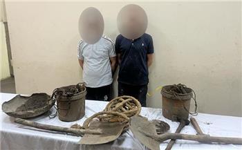 ضبط شخصين لقيامهما بالتنقيب عن الآثار داخل عقار بالسيدة زينب