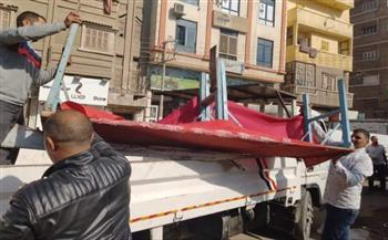 البحيرة: رفع 1070 حالة إشغال طريق مخالف بنطاق 3 مراكز