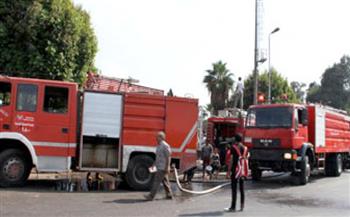  السيطرة على حريق محل تجارى فى منشأة القناطر دون إصابات