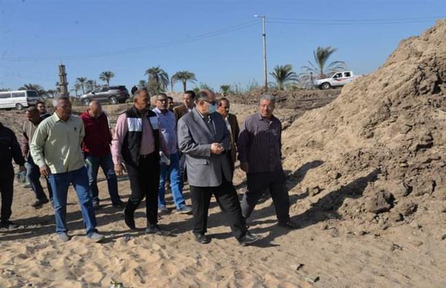 محافظ أسيوط يتفقد أعمال إنشاء محطة رفع صرف صحي قرية دوينة بمركز أبوتيج بأسيوط