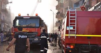  السيطرة على حريق محل بويات فى منطقة أبو النمرس