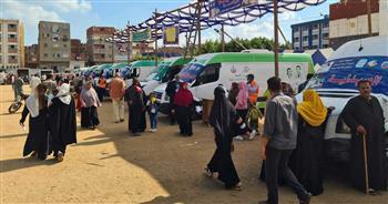 قافلة طبية مجانية بقرية البريجات بكوم حمادة تكشف على 2639 مواطنًا في 13 عيادة