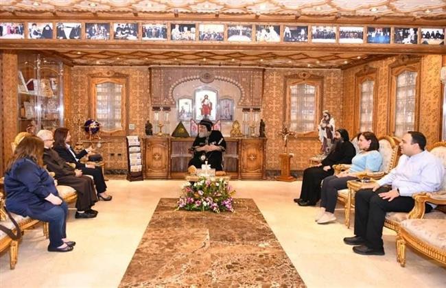 الفنانة ماجدة الرومي في ضيافة قداسة البابا تواضروس الثاني
