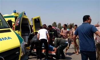   مصرع شخصين وإصابة 3 آخرين في حادث انقلاب سيارة ملاكي بأسوان