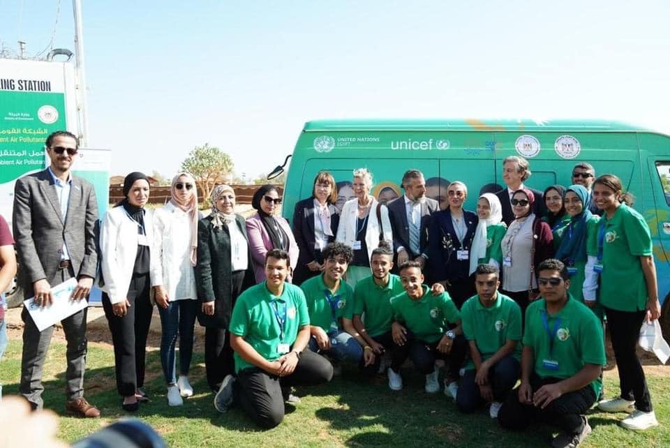 افتتاح جناح قافلة الشباب والمناخ بالمنطقة الخضراء