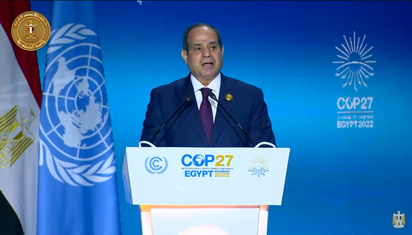 الرئيس السيسي يعرب عن تطلعه في أن يخرج «(COP27» بنتائح قوية تساهم في تعزيز عمل المناخ العالمي