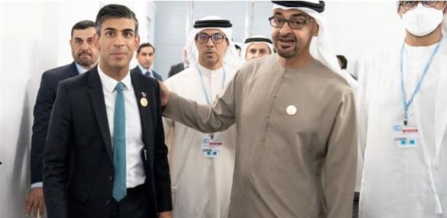 سوناك يبحث الأمن الإقليمي مع الشيخ محمد بن زايد في شرم الشيخ