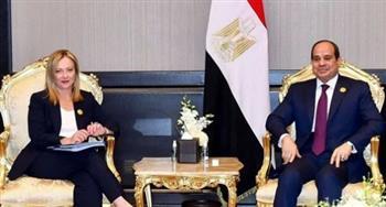الرئيس السيسي: زيارة رئيسة وزراء إيطاليا إلى مصر قوة دفع جديدة لتطوير العلاقات بين البلدين