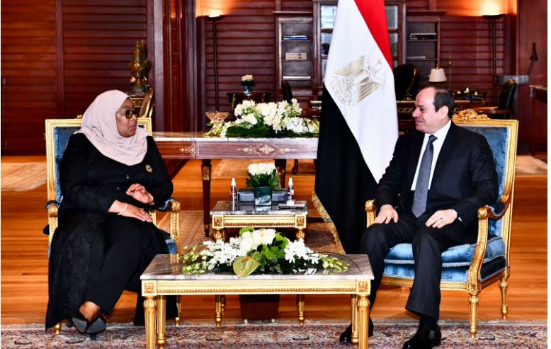الرئيس السيسي يستقبل رئيسة جمهورية تنزانيا