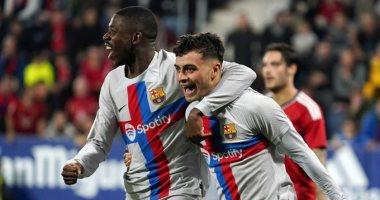 برشلونة يتغلب على أوساسونا ويحافظ على صدارة الدوري الإسباني