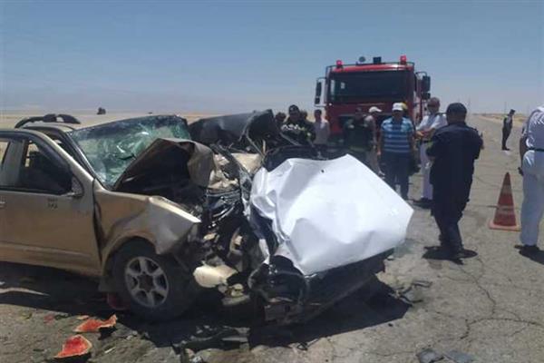 6 مصابين فى حادث سير مروع على صحراوى بنى سويف