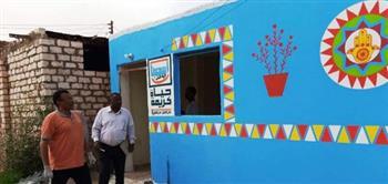 حياة كريمة بأسوان تتفقد المشروعات الجارية بقرية الحجز بحري بإدفو 