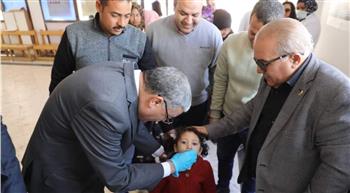   محافظ المنيا يشهد إطلاق الحملة القومية للتطعيم ضد شلل الأطفال بالمنيا الجديدة