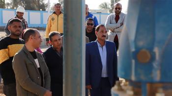 رئيس مياه أسيوط يتفقد محطة معالجة عرب المدابغ 