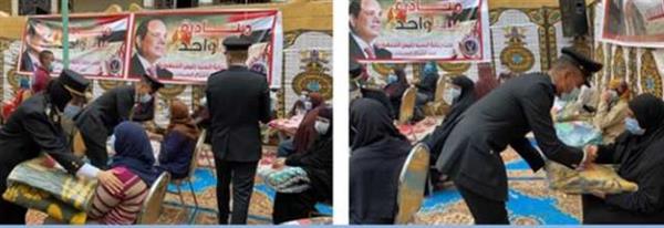 وزارة الداخلية توزع بطاطين ومواد غذائية بالمجان على المواطنين