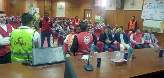 مبادئء الاسعافات الأولية ورشة عمل تنظمها وحدة التضامن الاجتماعي بجامعة سوهاج