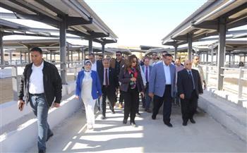 وزير التنمية المحلية ومحافظ دمياط يتفقدان المجزر الآلى والمحجر البيطري