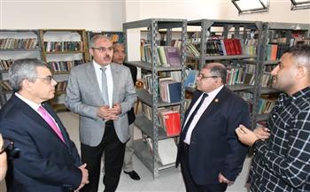   افتتاح المكتبة الرقمية وقاعة مجلس كلية التربية بجامعة قناة السويس بعد أعمال التطوير