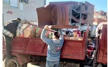 رفع 200 حالة إشغال طريق مخالف بدمنهور والدلنجات 