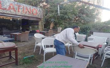 الجيزة: رفع ١٩٠٠ حالة تعدي وإشغال للمنشأت التجارية والمقاهي وتحرير ٢٦ محضر لمحلات مخالفة
