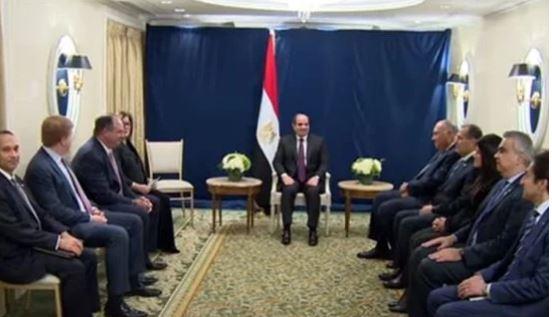 الرئيس عبد الفتاح السيسي يستقبل أعضاء غرفة التجارة الأمريكية بواشنطن| فيديو