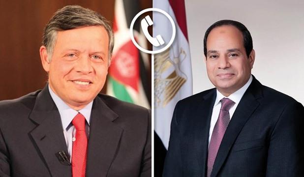 الرئيس السيسى يجرى اتصالا هاتفيا بملك الأردن