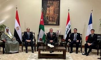   الرئيس السيسي يشارك في قمة خماسية بين مصر والأردن والعراق والكويت وفرنسا