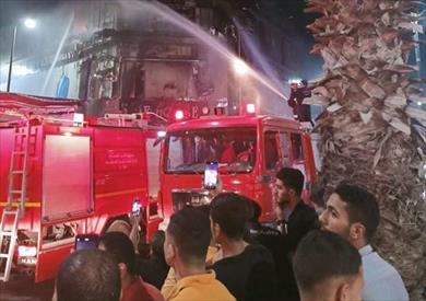 حريق يلتهم محل تجارى فى إمبابة