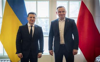   الرئيس الأوكراني يلتقي نظيره البولندي خلال رحلة عودته من الولايات المتحدة