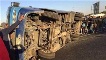 18 مصابًا في انقلاب ميني باص بطريق بلقاس جمصة بالدقهلية‎‎