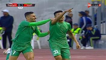 الشوط الأول.. الاتحاد السكندري يتقدم على سيراميكا بهدف دون رد