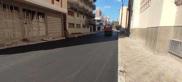 «بلبع»: البدء فى رصف متفرعات شارع الجمهورية بحوش عيسى 