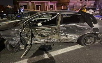  تصادم سيارتين يتسبب فى إصابة شخصين فى القاهرة الجديدة