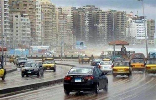 أمطار متوسطة على الإسكندرية مع بدء نوة عيد الميلاد